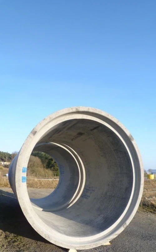 Concrete pipe infrastructure system with rubber gasket sealing technology