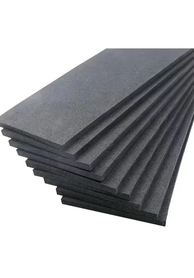 industrial rubber sheet panels used for insulation, protection and sealing applications in construction and industrial systems requiring durable rubber materials